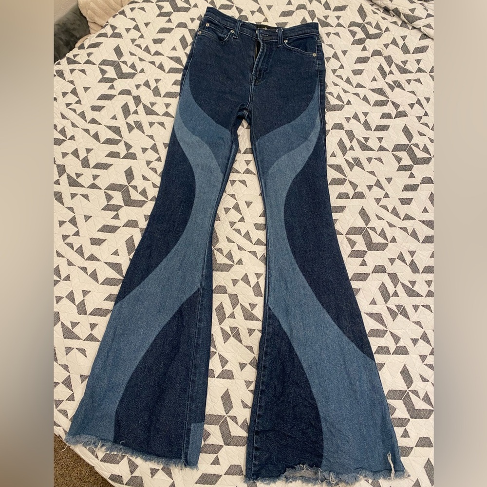 7 for All Mankind Swirl Mega Flare Jeans